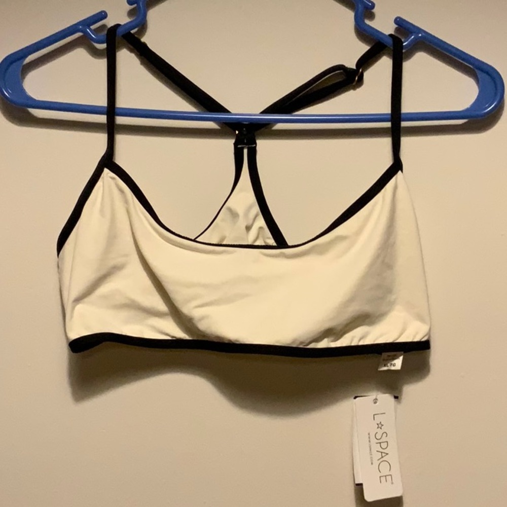 LSPACE White Pamela Bikini Top